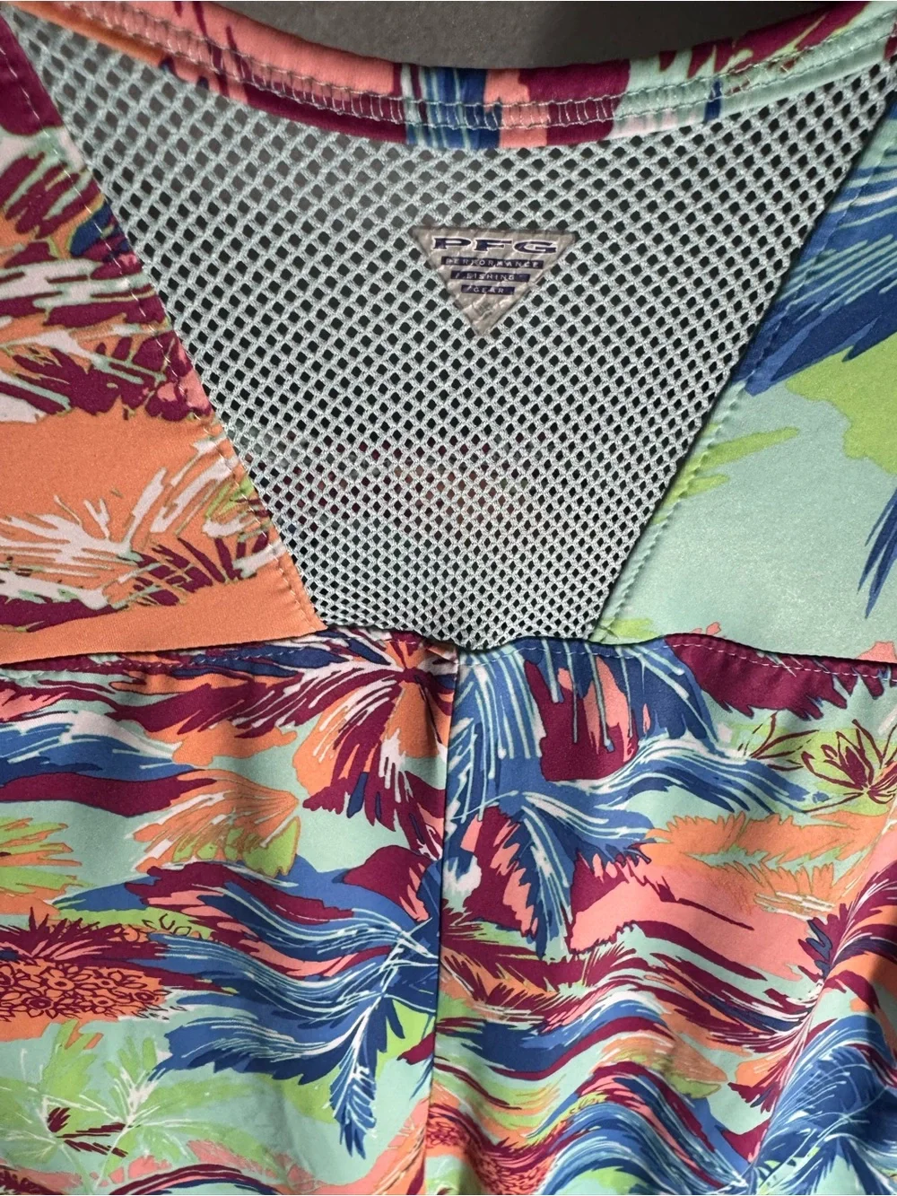 Columbia PFG Tropical Print Freezer Tank Dress Size XL